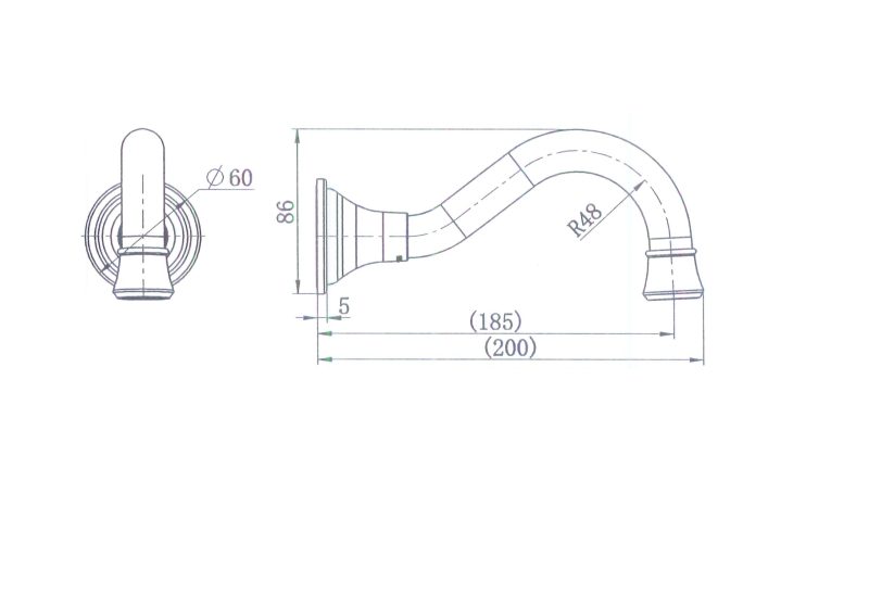 Bordeaux Bath Spout - Image 2
