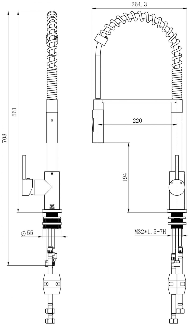 Kasper Spring Multi-Function Kitchen Mixer - Image 2