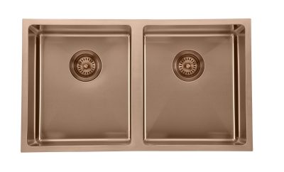 Coloured Double Bowl Sink 26L+26L