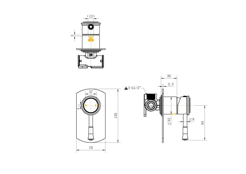 Montpellier Shower Mixer - Image 2